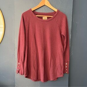 Chaser Purple Ribbed Long Sleeve Bella Swan Thermal Top